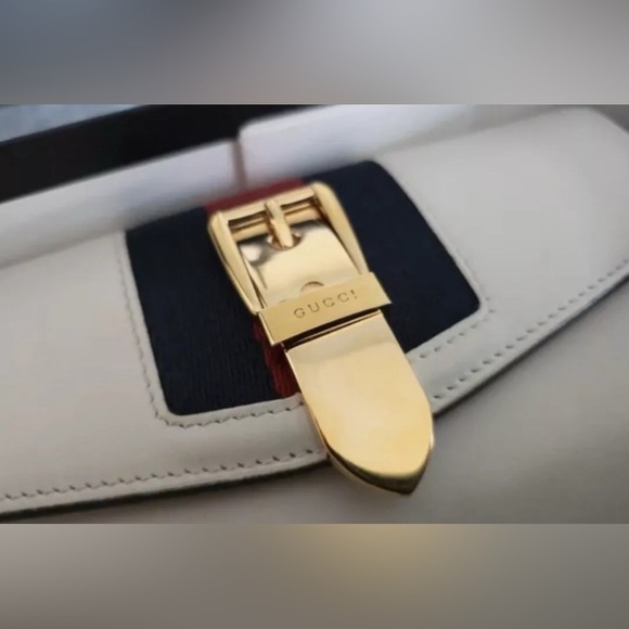 Gucci Sylvie Leather Webbed Long Wallet - Picture 14 of 15